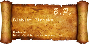 Biehler Piroska névjegykártya